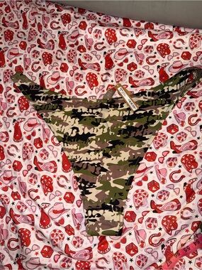 Skims Size 4X Recycled Swim Bikini bottom logo cheeky tanga Camo Print NWT